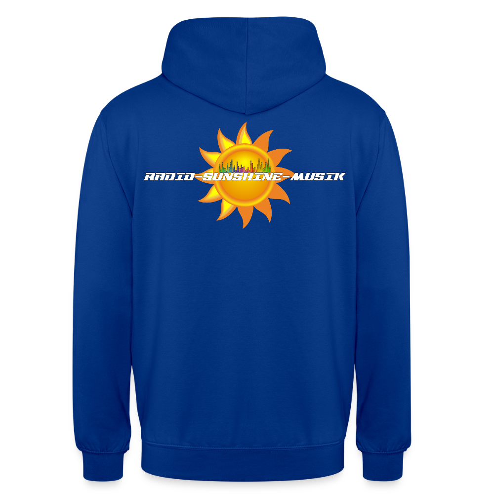 Unisex Hoodie "Radio-Sunshine-Musik" (beidseitig bedruckt) Royalblau Unisex Hoodie