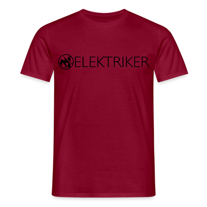 Unisex T-Shirt "Elektriker" Ziegelrot Männer T-Shirt