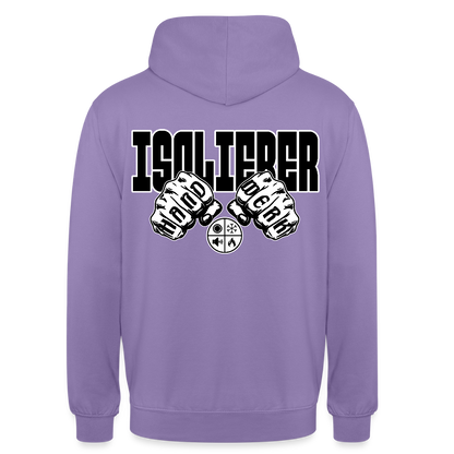 Unisex Hoodie "Isolierer" (beidseitig bedruckt) Lavendel Unisex Hoodie