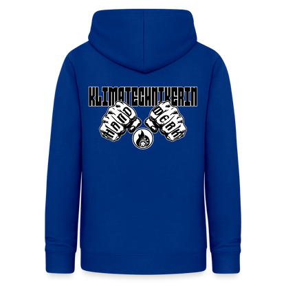 Frauen Hoodie "Klimatechnikerin" (beidseitig beruckt) Royalblau Frauen Hoodie