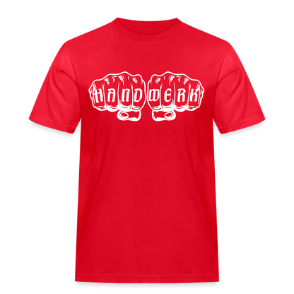 Männer Workwear T-Shirt "Handwerk" Rot Männer Workwear T-Shirt