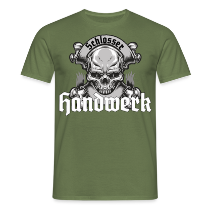 Unisex T-Shirt "Skull-Schlosser" Militärgrün Männer T-Shirt