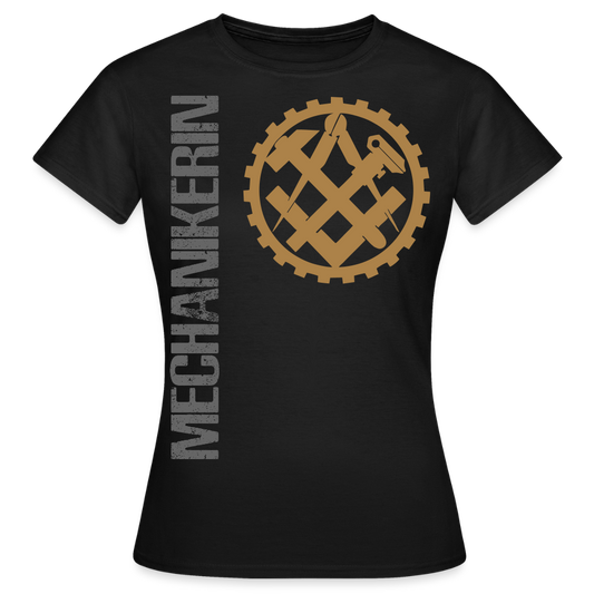 Frauen T-Shirt "Mechanikerin" - Schwarz