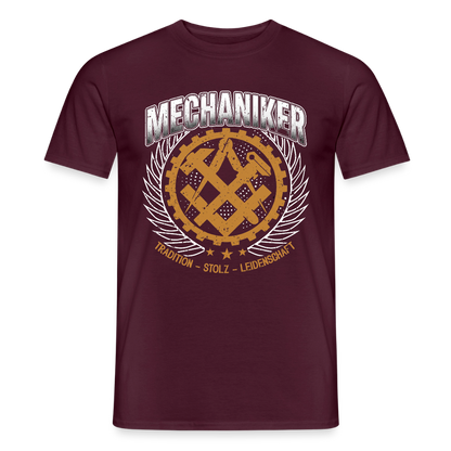 Unisex Mechaniker T-Shirt von Spreadconnect, bequemes Herren T-Shirt mit traditionellem Design, sichtbare Mechaniker-Print in grau