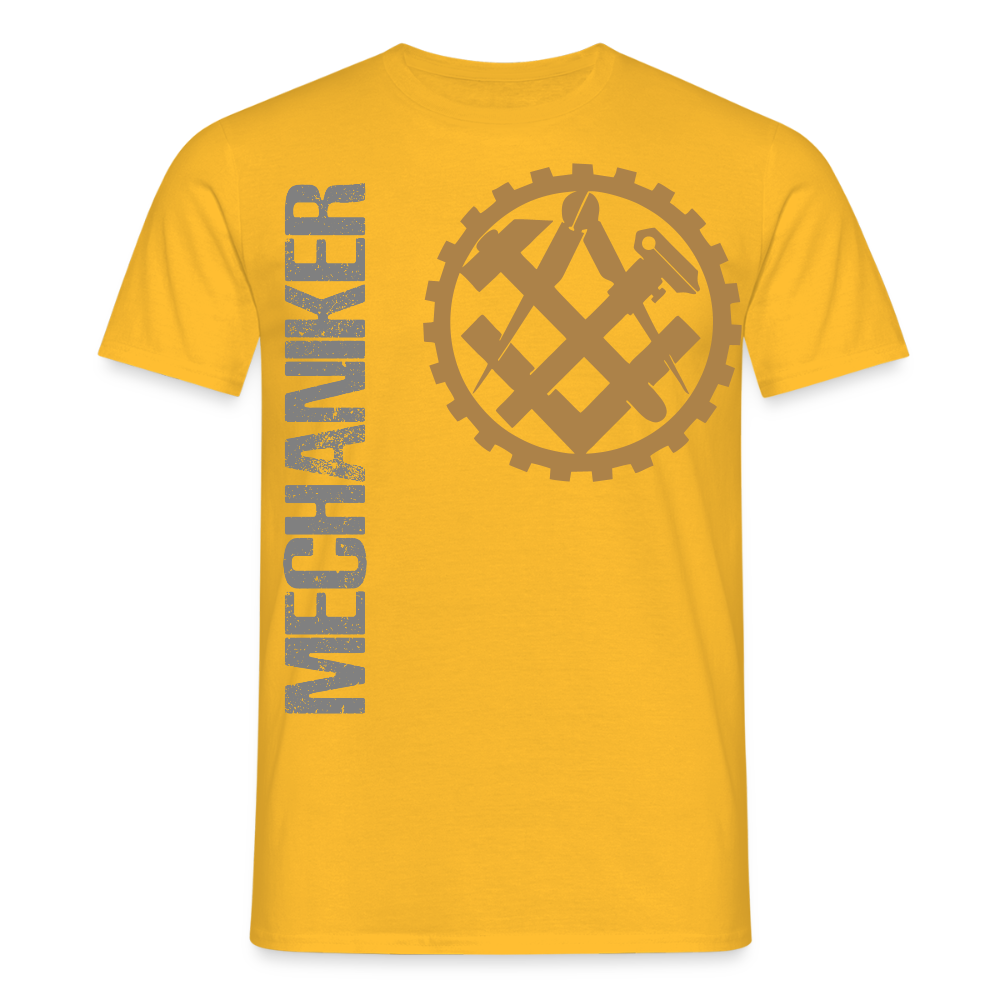 Unisex T-Shirt "Mechaniker" Gelb Männer T-Shirt