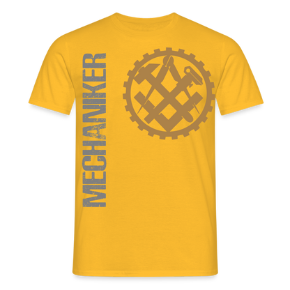 Unisex T-Shirt "Mechaniker" Gelb Männer T-Shirt