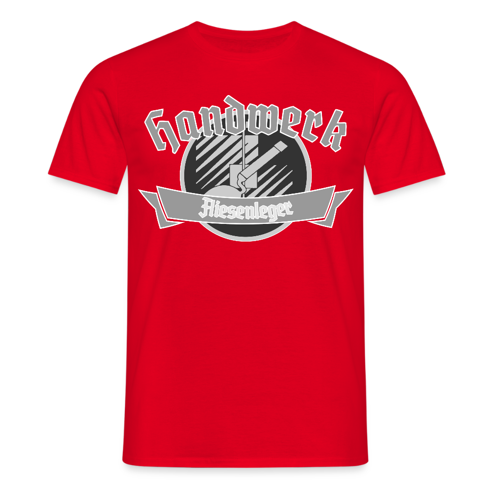 Unisex T-Shirt "Fliesenleger" Rot Männer T-Shirt