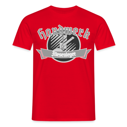 Unisex T-Shirt "Fliesenleger" Rot Männer T-Shirt
