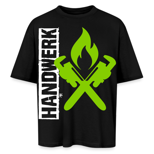 Oversized Unisex T-Shirt "Heizungsbauer" Schwarz Oversized Unisex T-Shirt