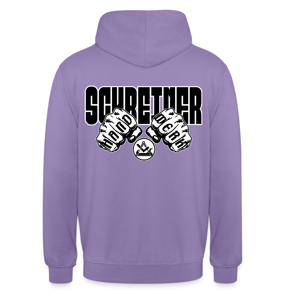 Unisex Hoodie "Schreiner" (beidseitig bedruckt) Lavendel Unisex Hoodie