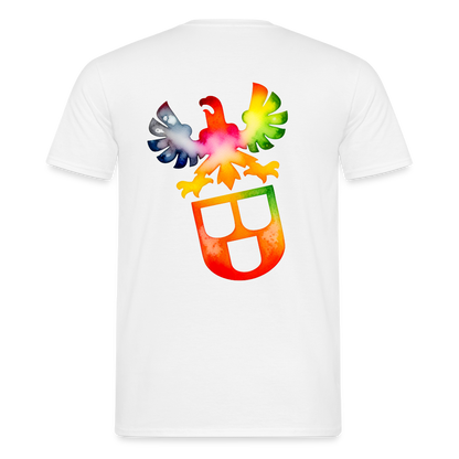 Unisex T-Shirt "Maler" (beidseitig bedruckt) Weiß Männer T-Shirt