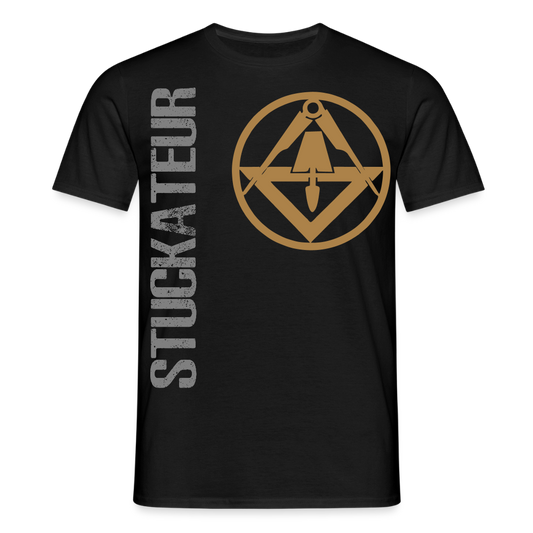Unisex T-Shirt "Stuckateur" - Schwarz