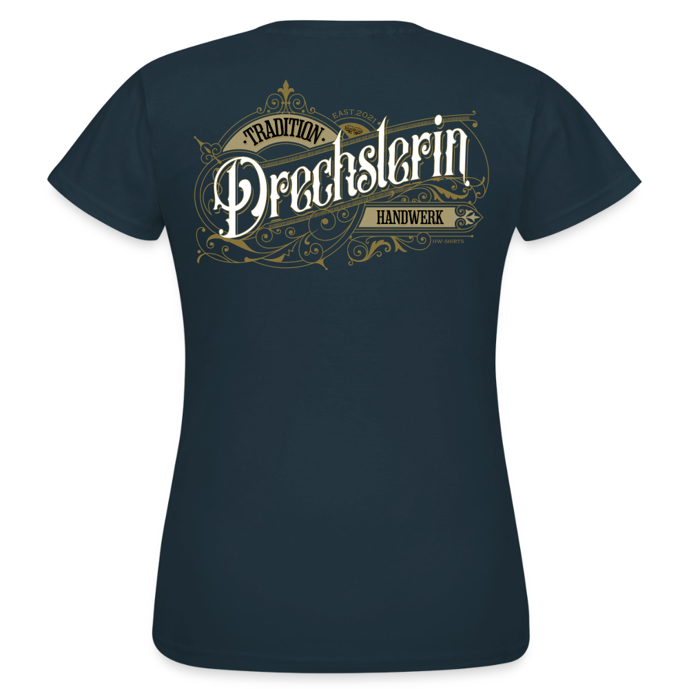 Damen T-Shirt "Drechslerin"-Nostalgie von Spreadconnect mit nostalgischem Druck, weiches Baumwollmaterial, bequemes Passform.