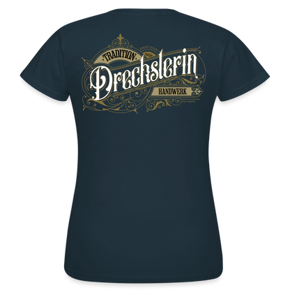 Damen T-Shirt "Drechslerin"-Nostalgie von Spreadconnect mit nostalgischem Druck, weiches Baumwollmaterial, bequemes Passform.