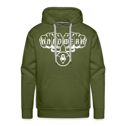 Männer Premium Hoodie "Schweisser" Olivgrün Männer Premium Hoodie