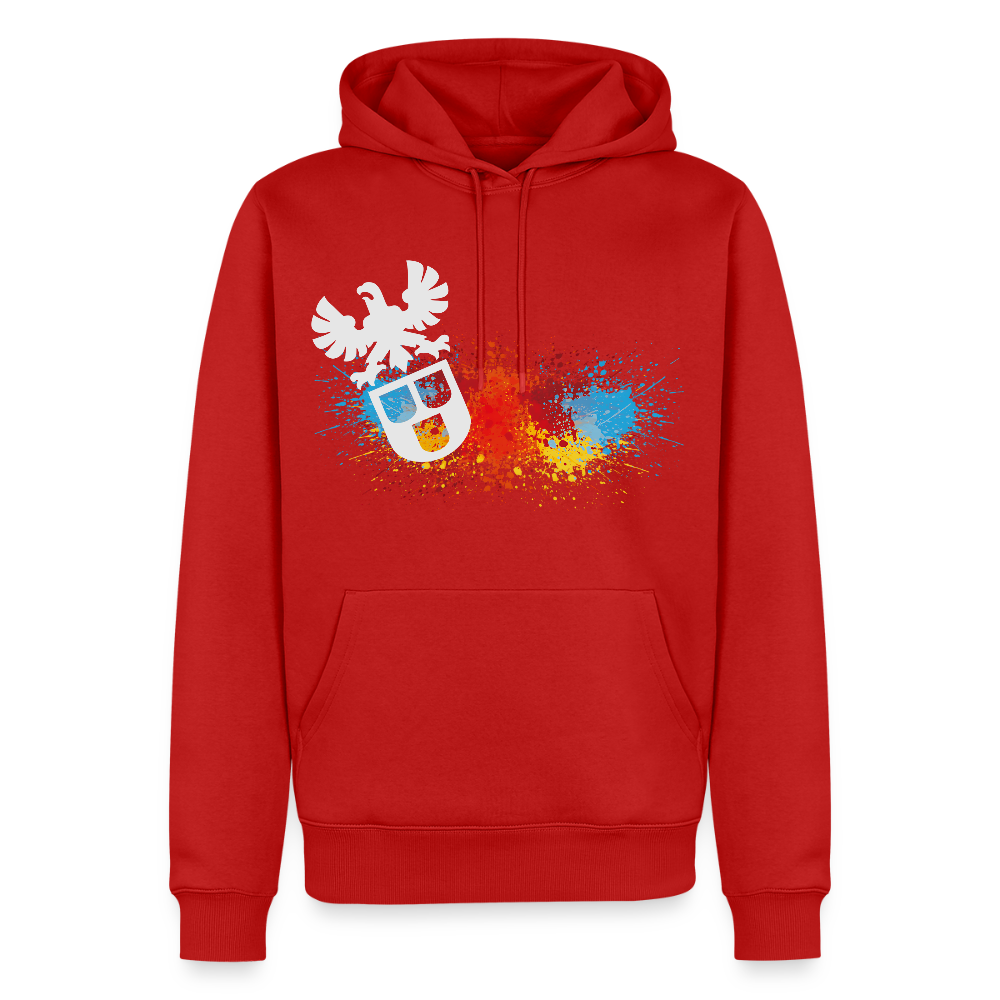Männer Premium Hoodie "Maler-Splash" Rot Männer Premium Hoodie