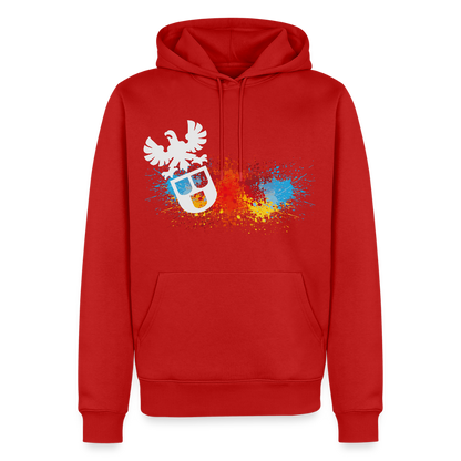 Männer Premium Hoodie "Maler-Splash" Rot Männer Premium Hoodie