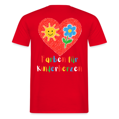 Unisex T-Shirt "Farben für Kinderherzen" (beidseitig bedruckt) Männer T-Shirt