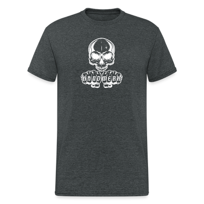 Unisex Heavy T-Shirt "Skull" Dunkelgrau meliert Männer Gildan Heavy T-Shirt