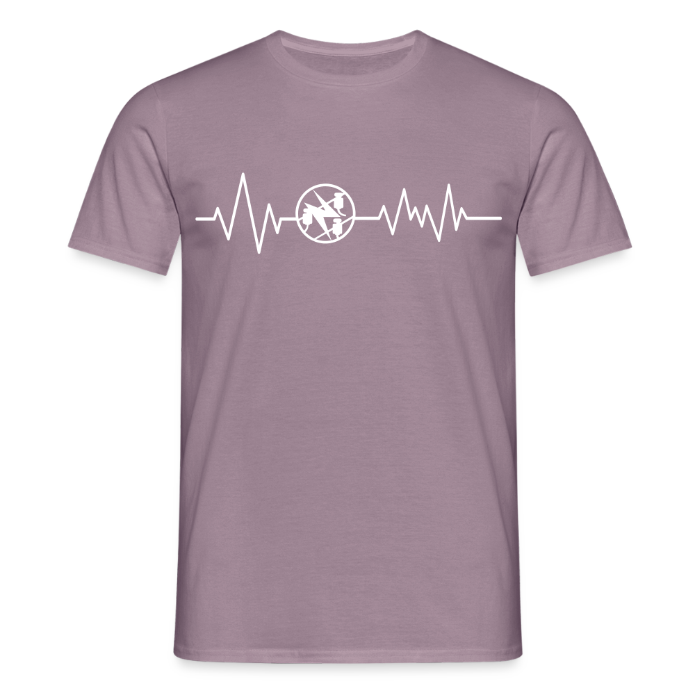 Unisex T-Shirt "Elektriker" Lilagrau Männer T-Shirt