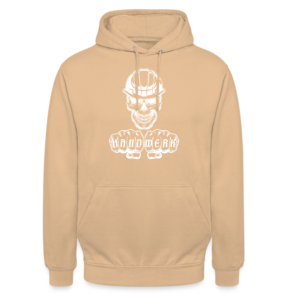 Unisex Hoodie "Skull-Helm-Handwerk" Pfirsich Unisex Hoodie