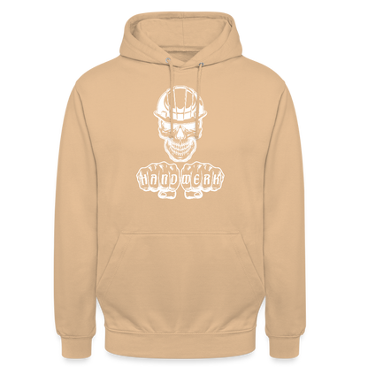 Unisex Hoodie "Skull-Helm-Handwerk" Pfirsich Unisex Hoodie