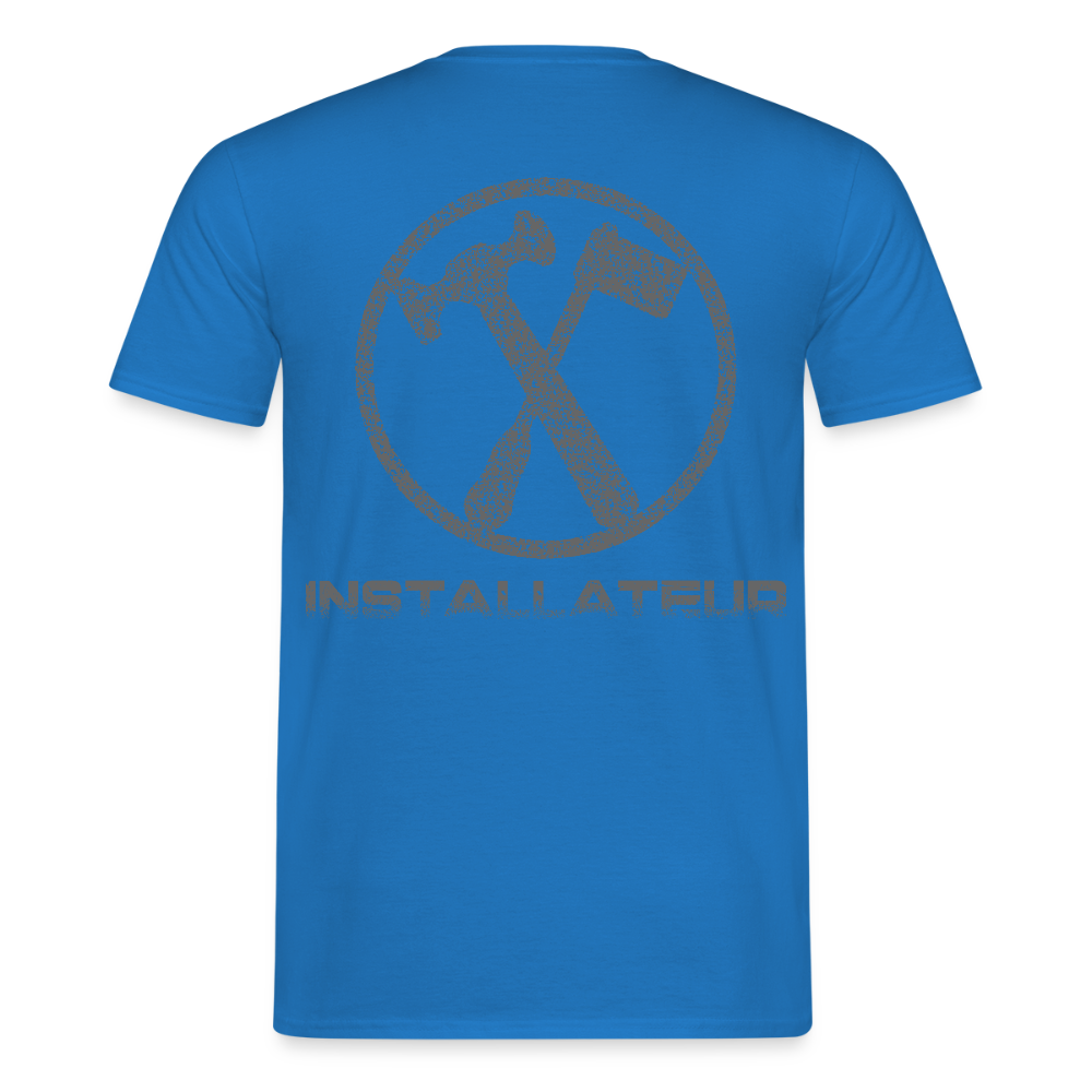 Unisex T-Shirt "Installateur" Royalblau Männer T-Shirt