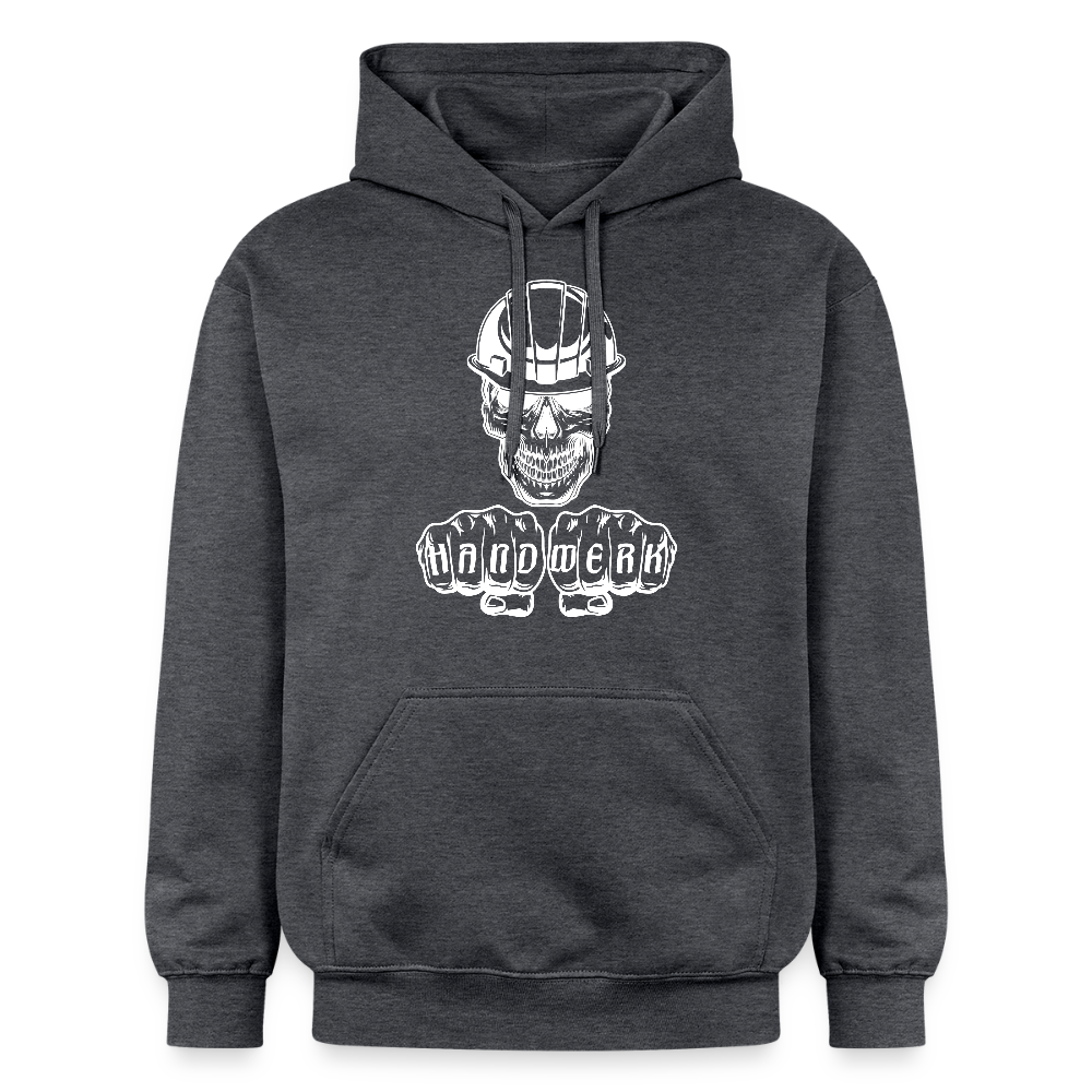 Gildan Unisex Softstyle® "Skull-Helm-Handwerk" Dunkelgrau meliert Gildan Unisex Softstyle® Midweight Hoodie