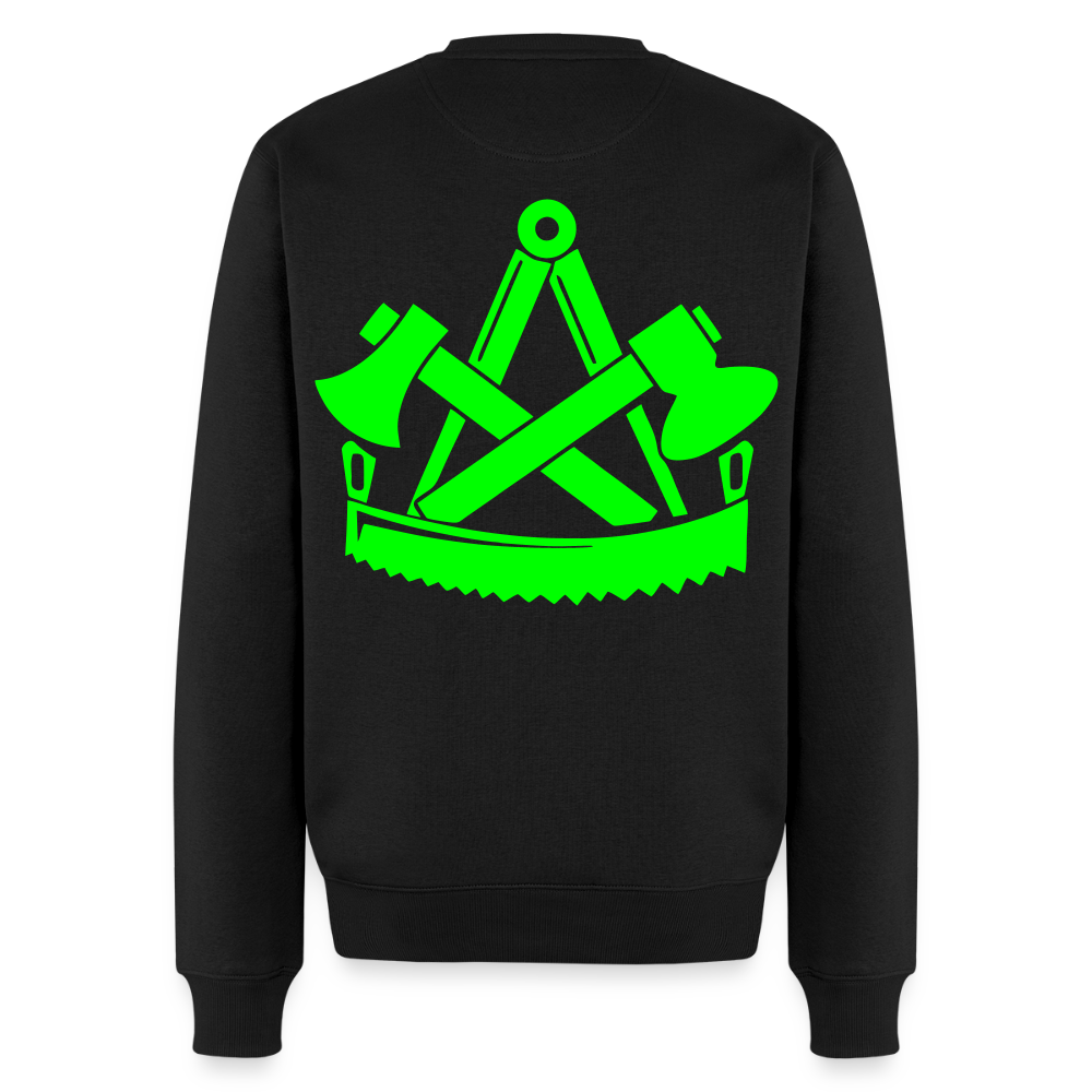 Unisex Premium Pullover "Zimmermann" neongrün Schwarz Männer Premium Pullover