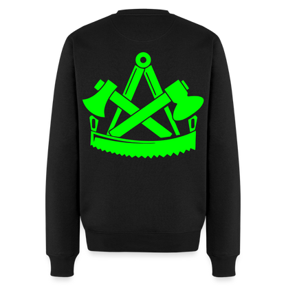 Unisex Premium Pullover "Zimmermann" neongrün Schwarz Männer Premium Pullover