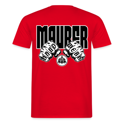 Unisex T-Shirt "Maurer" Rot Männer T-Shirt