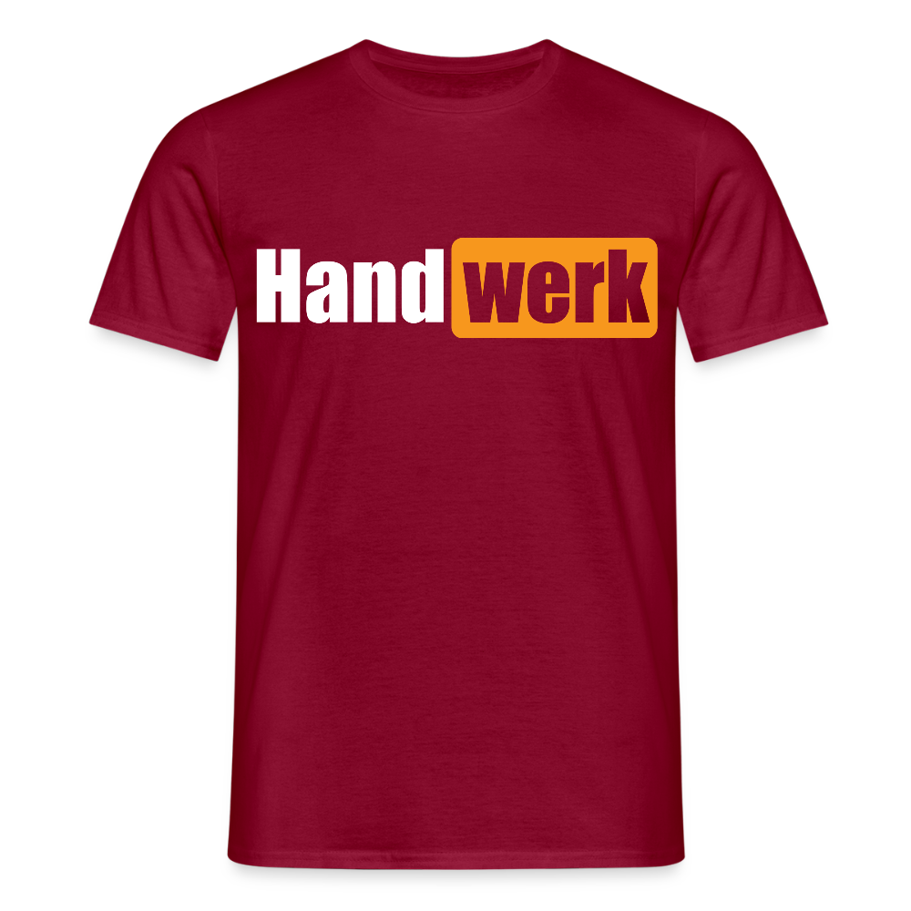 Unisex T-Shirt "Handwerk" Ziegelrot Männer T-Shirt
