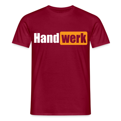 Unisex T-Shirt "Handwerk" Ziegelrot Männer T-Shirt