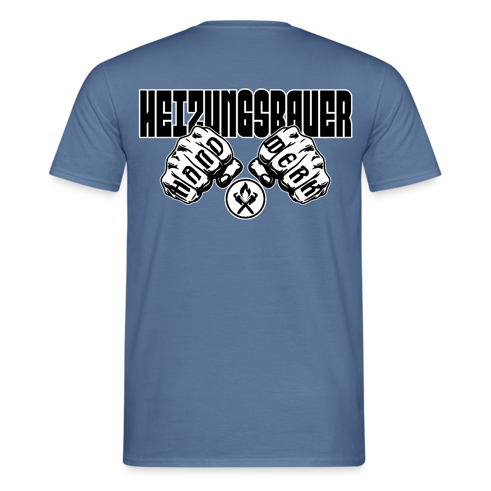 Unisex T-Shirt "Heizungsbauer" Taubenblau Männer T-Shirt