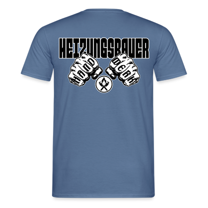 Unisex T-Shirt "Heizungsbauer" Taubenblau Männer T-Shirt
