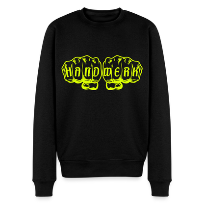 Unisex Premium Pullover "Klimatechniker" neongelb Schwarz Männer Premium Pullover