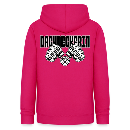 Frauen Hoodie "Dachdeckerin" (beidseitig beruckt) dunkles Pink Frauen Hoodie