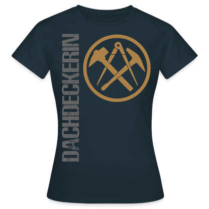 Frauen T-Shirt "Dachdeckerin" Navy Frauen T-Shirt