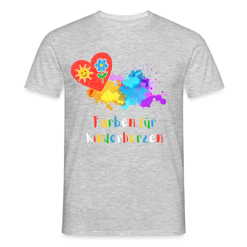 Unisex T-Shirt "Farben für Kinderherzen" Grau meliert Männer T-Shirt