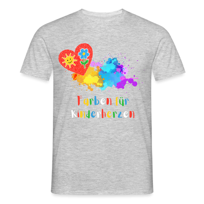 Unisex T-Shirt "Farben für Kinderherzen" Grau meliert Männer T-Shirt