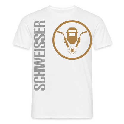 Unisex T-Shirt "Schweisser" Weiß Männer T-Shirt