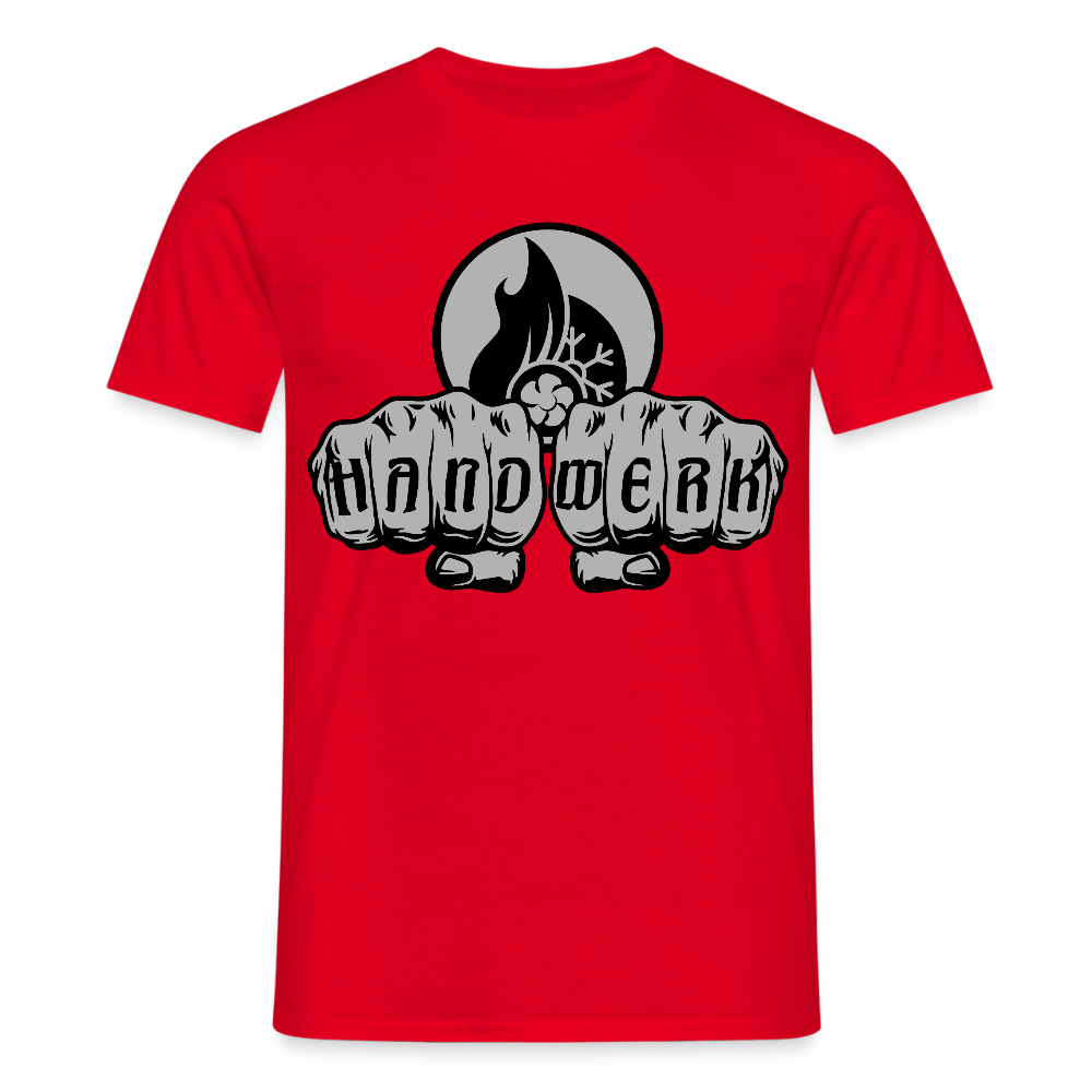 Unisex T-Shirt "Klimatechniker" Rot Männer T-Shirt