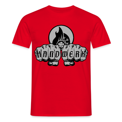 Unisex T-Shirt "Klimatechniker" Rot Männer T-Shirt