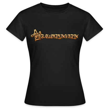 Frauen T-Shirt "Gebäudereinigerin" Schwarz Frauen T-Shirt
