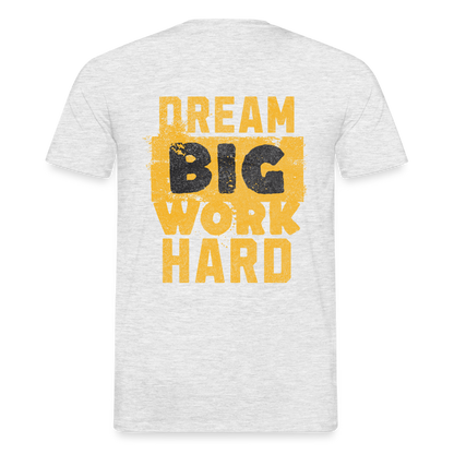 Unisex Spreadconnect T-Shirt "Work Hard" für Männer, bequeme Baumwollqualität, mit aufdruck, casual Kleidung, frontal sichtbar