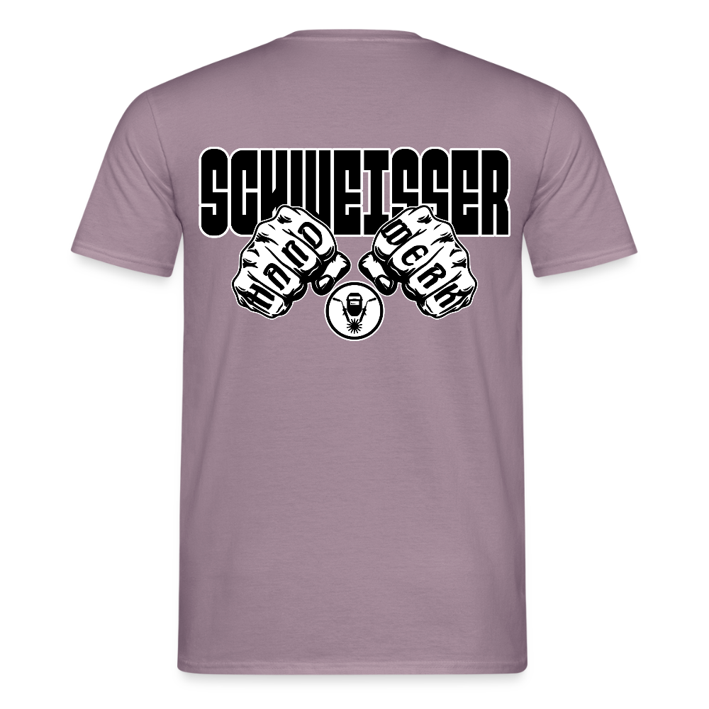 Unisex T-Shirt "Schweisser" Lilagrau Männer T-Shirt