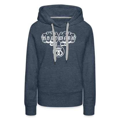 Frauen Premium Hoodie "Bäcker" Jeansblau Frauen Premium Hoodie