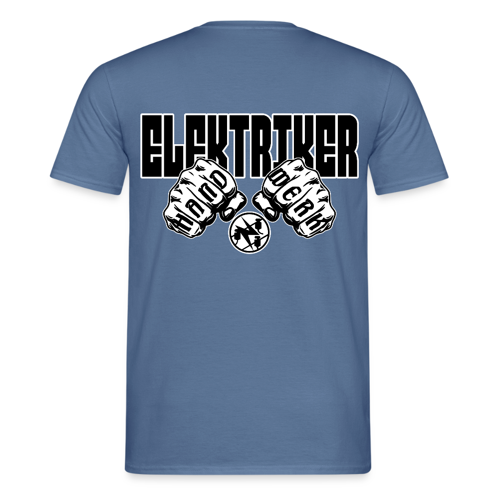 Unisex T-Shirt "Elektriker" Taubenblau Männer T-Shirt