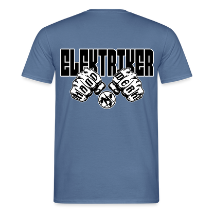 Unisex T-Shirt "Elektriker" Taubenblau Männer T-Shirt