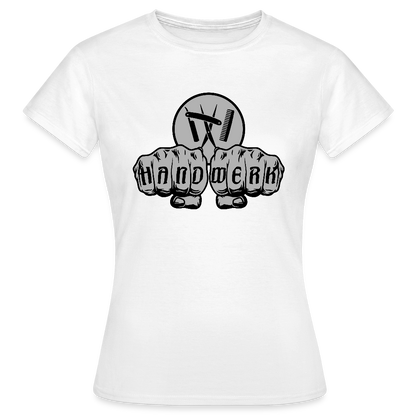 Frauen T-Shirt "Friseur" Weiß Frauen T-Shirt